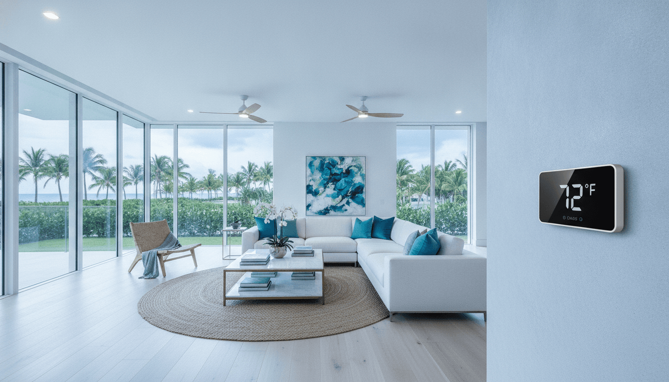 A cool, comfortable modern Florida living room